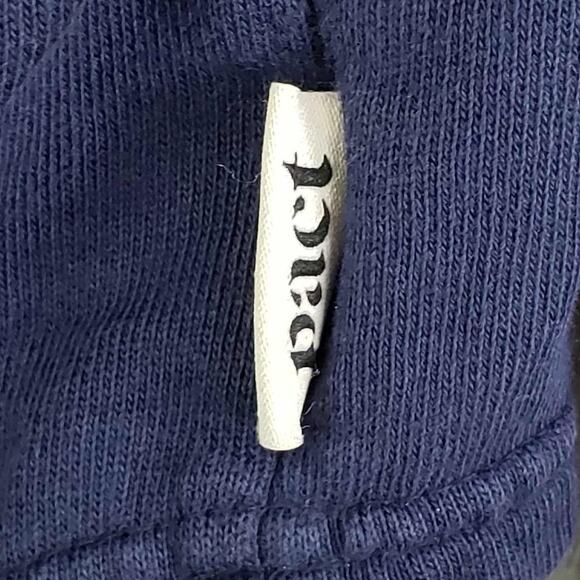 Pact Shirt Button Up Snap Long Sleeve Men’s Large L Navy Blue Organic Cotton LS - Picture 4 of 10